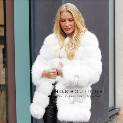 Classic 7 Row Faux Fur Coat