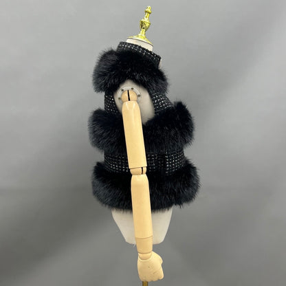 Black Faux Fur Gilet