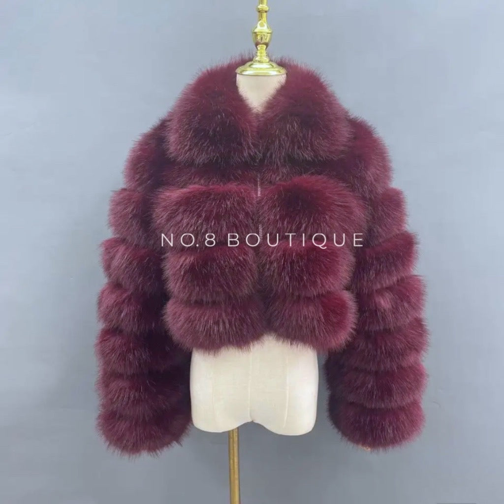 Faux fur coat no clearance collar