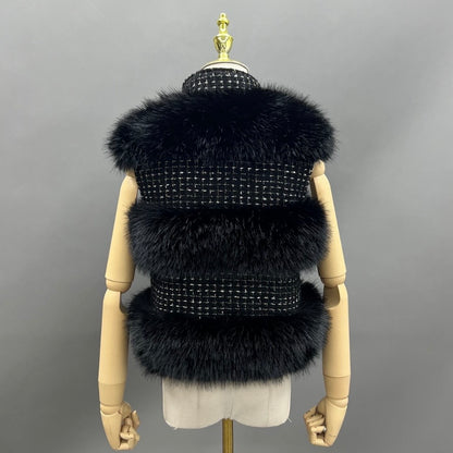 Black Faux Fur Gilet
