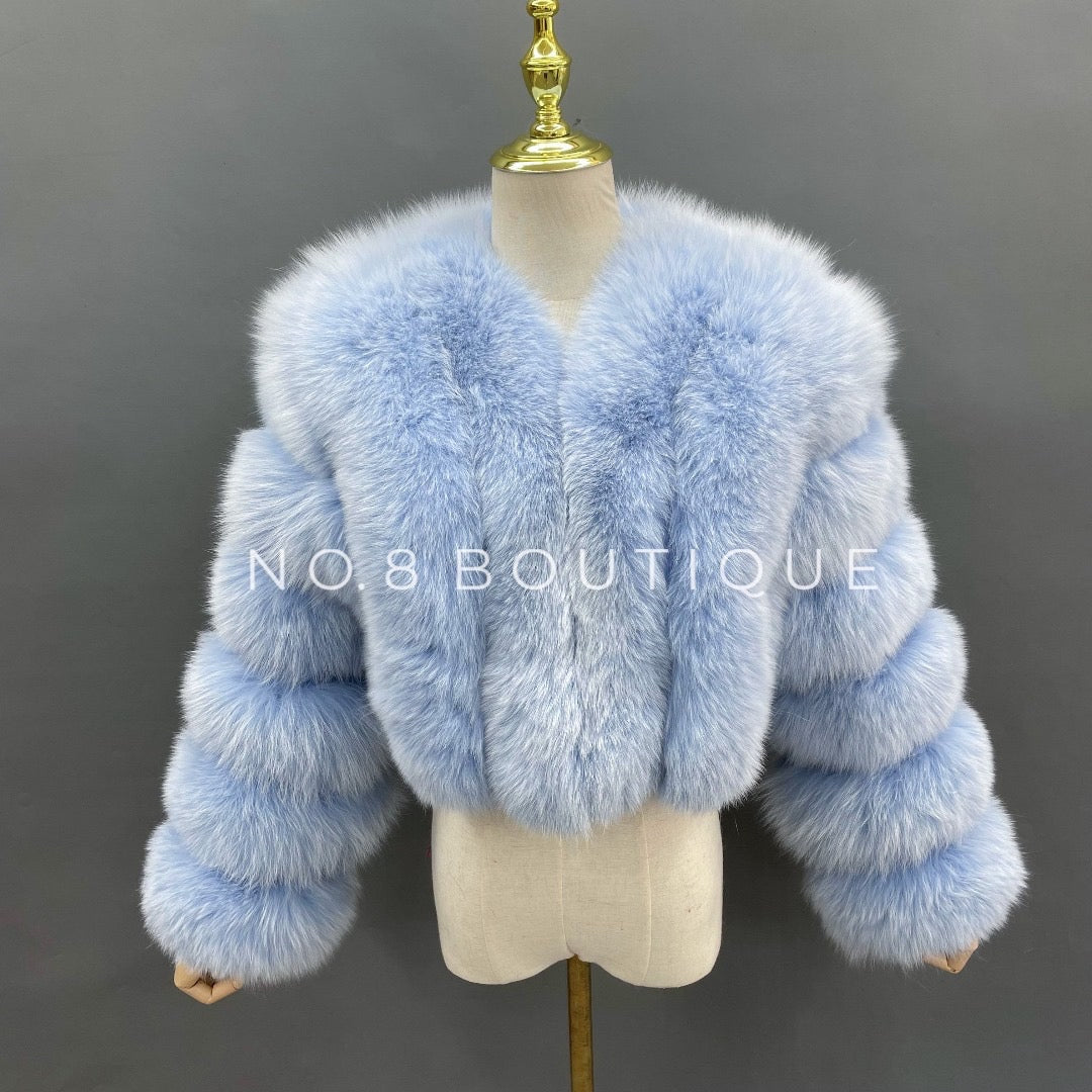 Premium Vienna Cropped Faux Fur Jacket