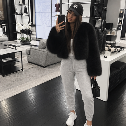 Full Panel Cropped Jacket