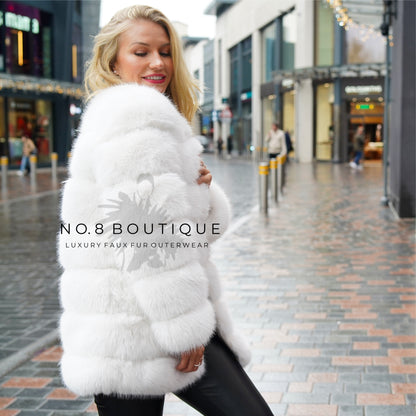 Classic 7 Row Faux Fur Coat