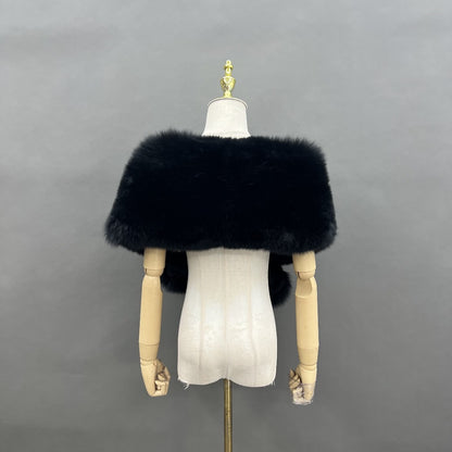 Premium Full Panel Faux Fur Bridal Wedding Stole