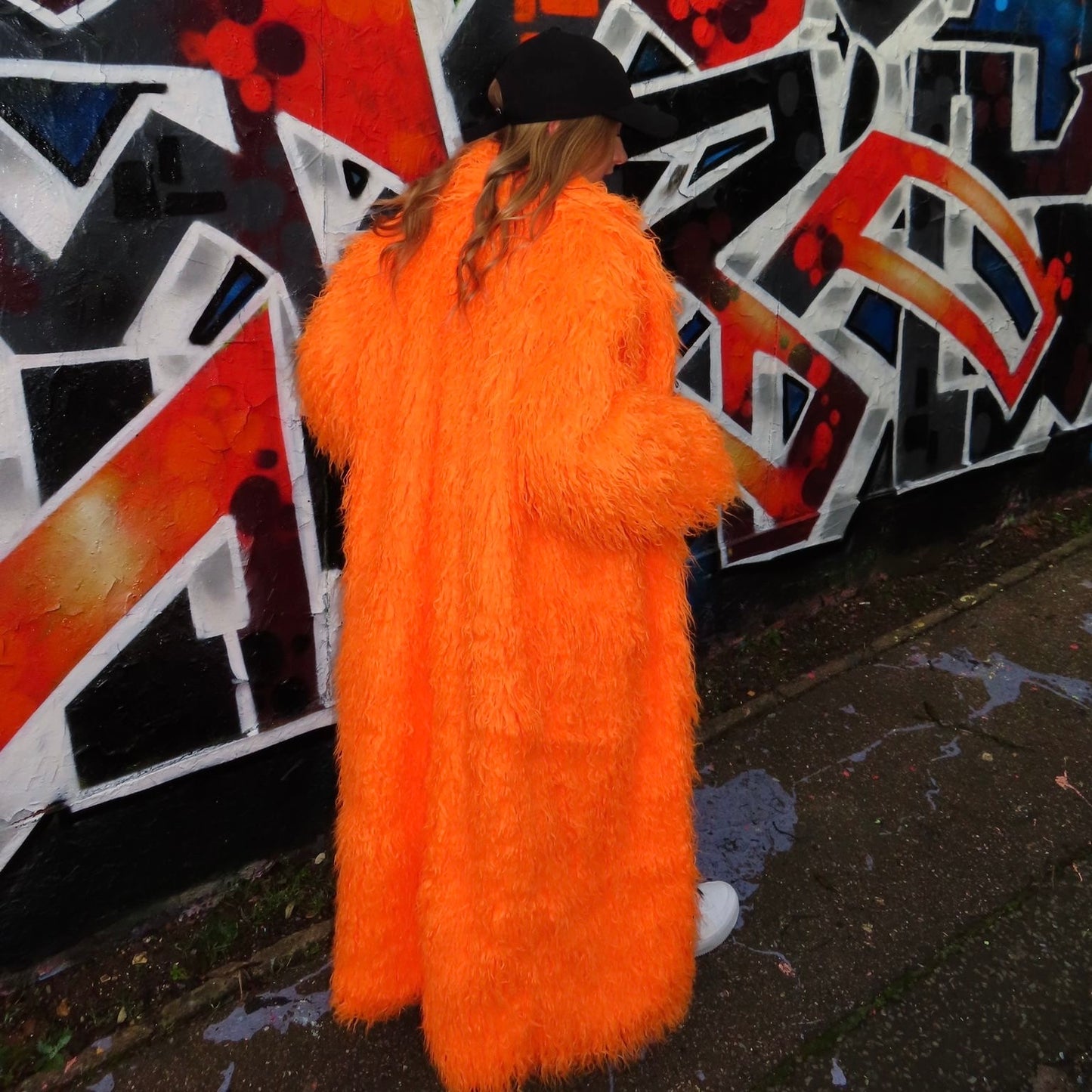 Ultra Long Shaggy Mongolian Faux Fur Coat