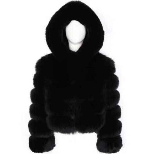Women's Hooded Classic 5 Row Fur - Premium