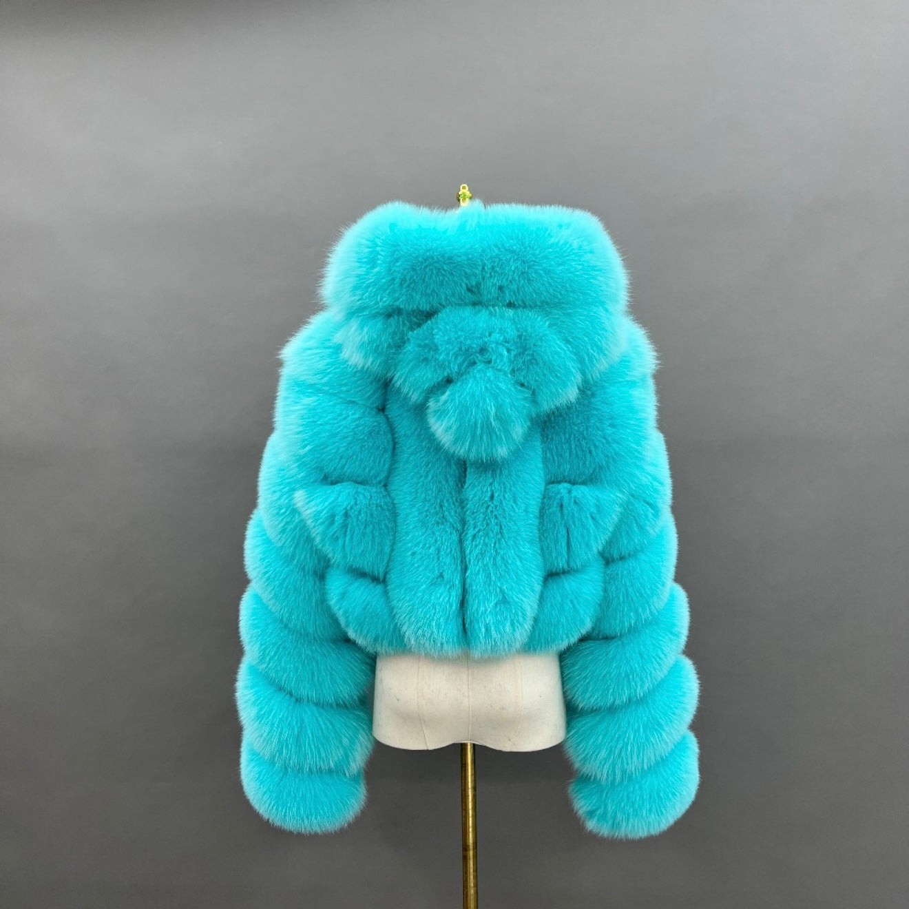 Hooded Panelled Faux Fur Jacket