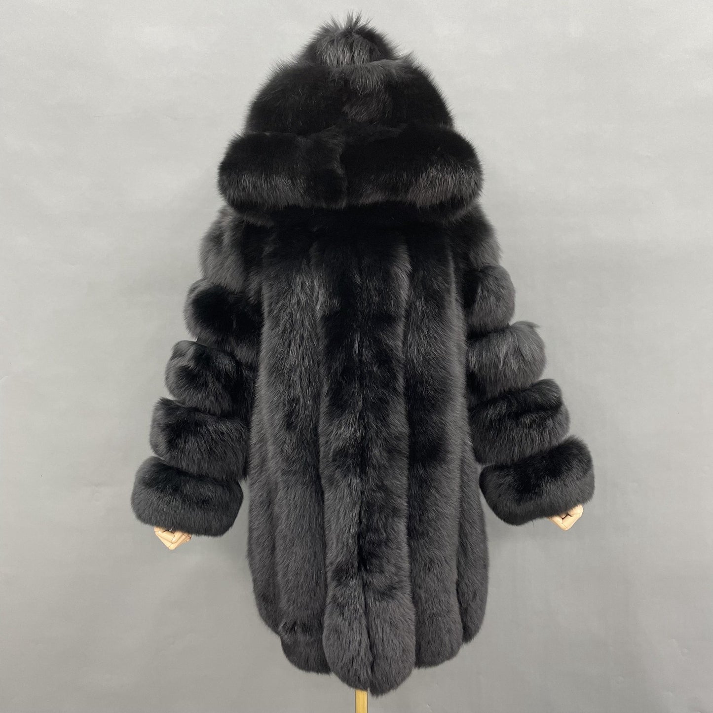 Premium Vienna Hooded Long Faux Fur Coat