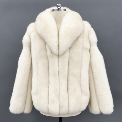 Men's black faux fur jacket winter styling
