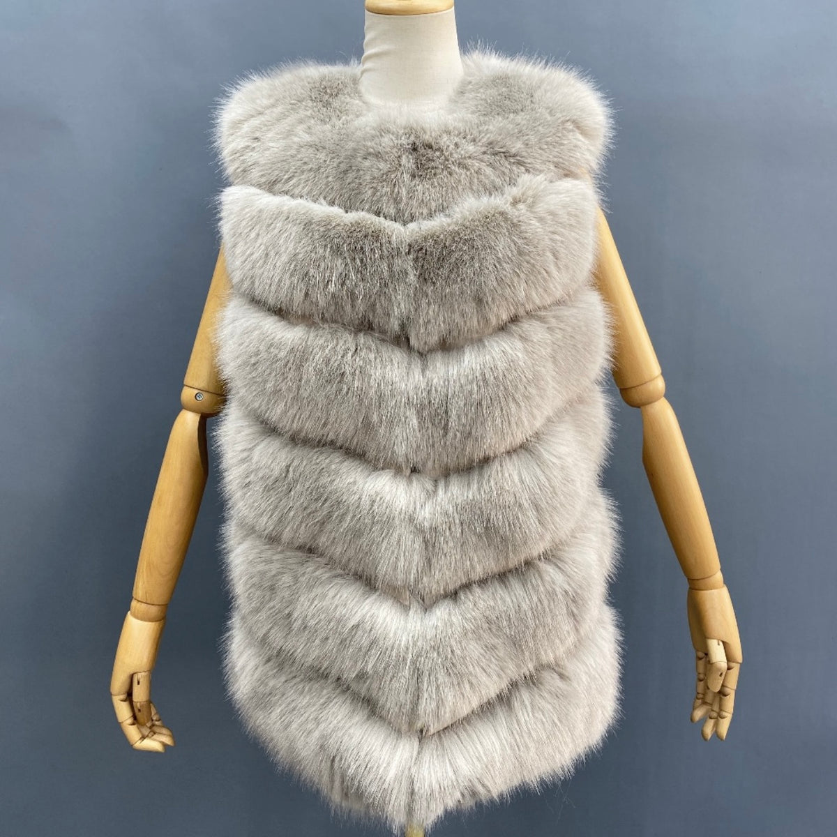 Premium 6 Row Faux Fur Gilet