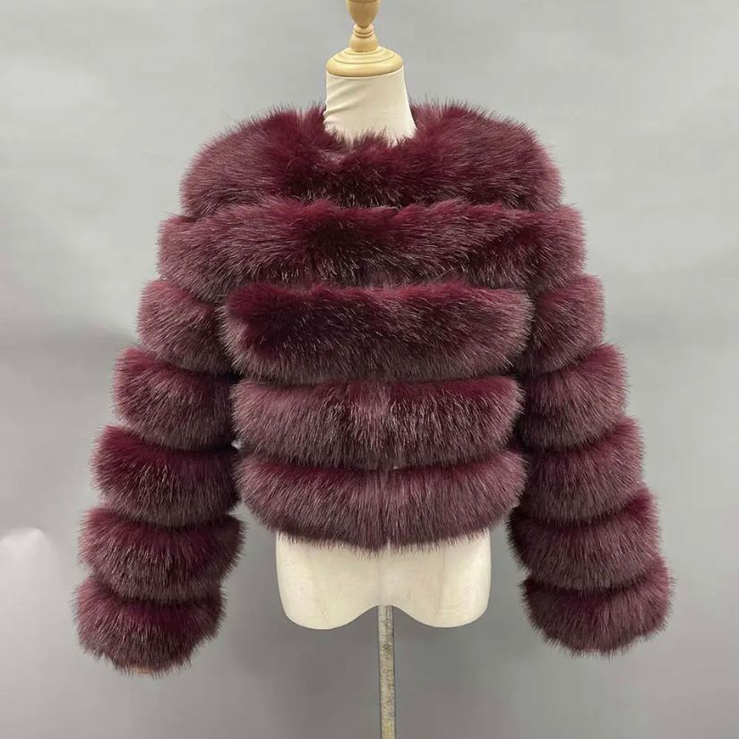 Premium Classic 5 Row Faux Fur Jacket