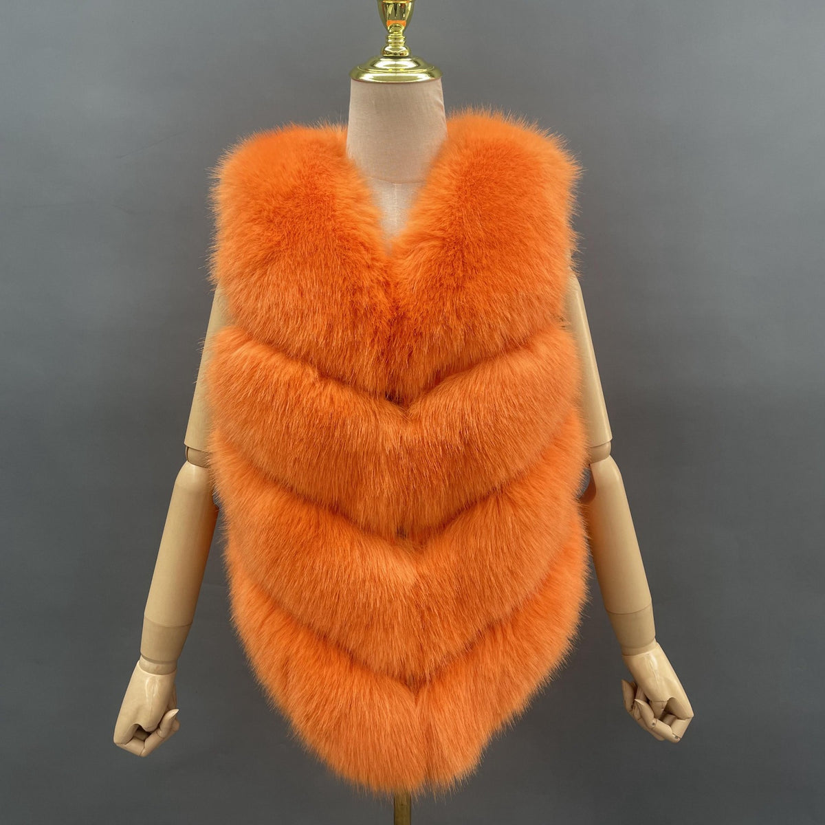 Premium 4 Row Faux Fur Gilet