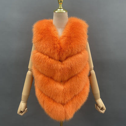 Premium 4 Row Faux Fur Gilet