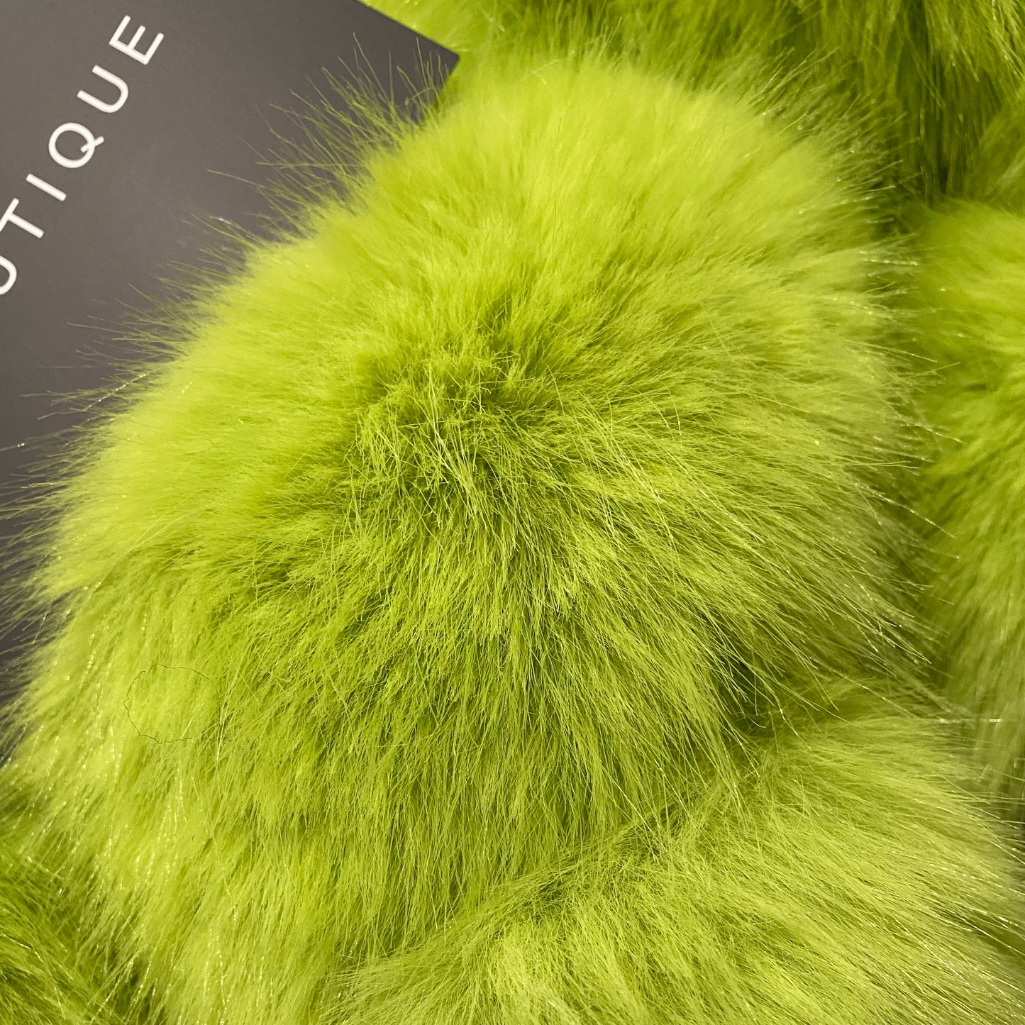 Bold acid green faux fur Jacket