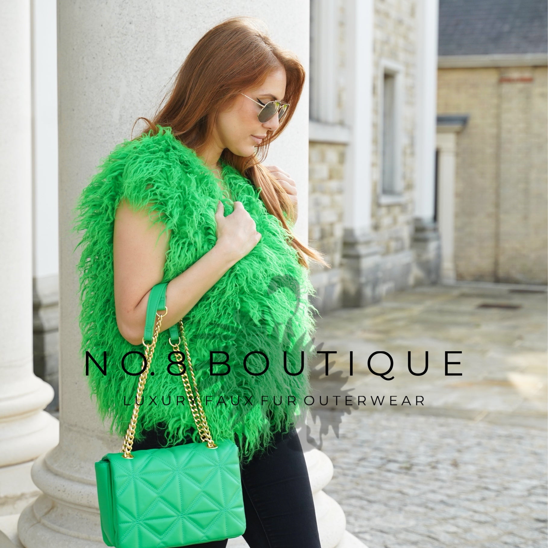 Bold and plush Mongolian shaggy faux fur gilet