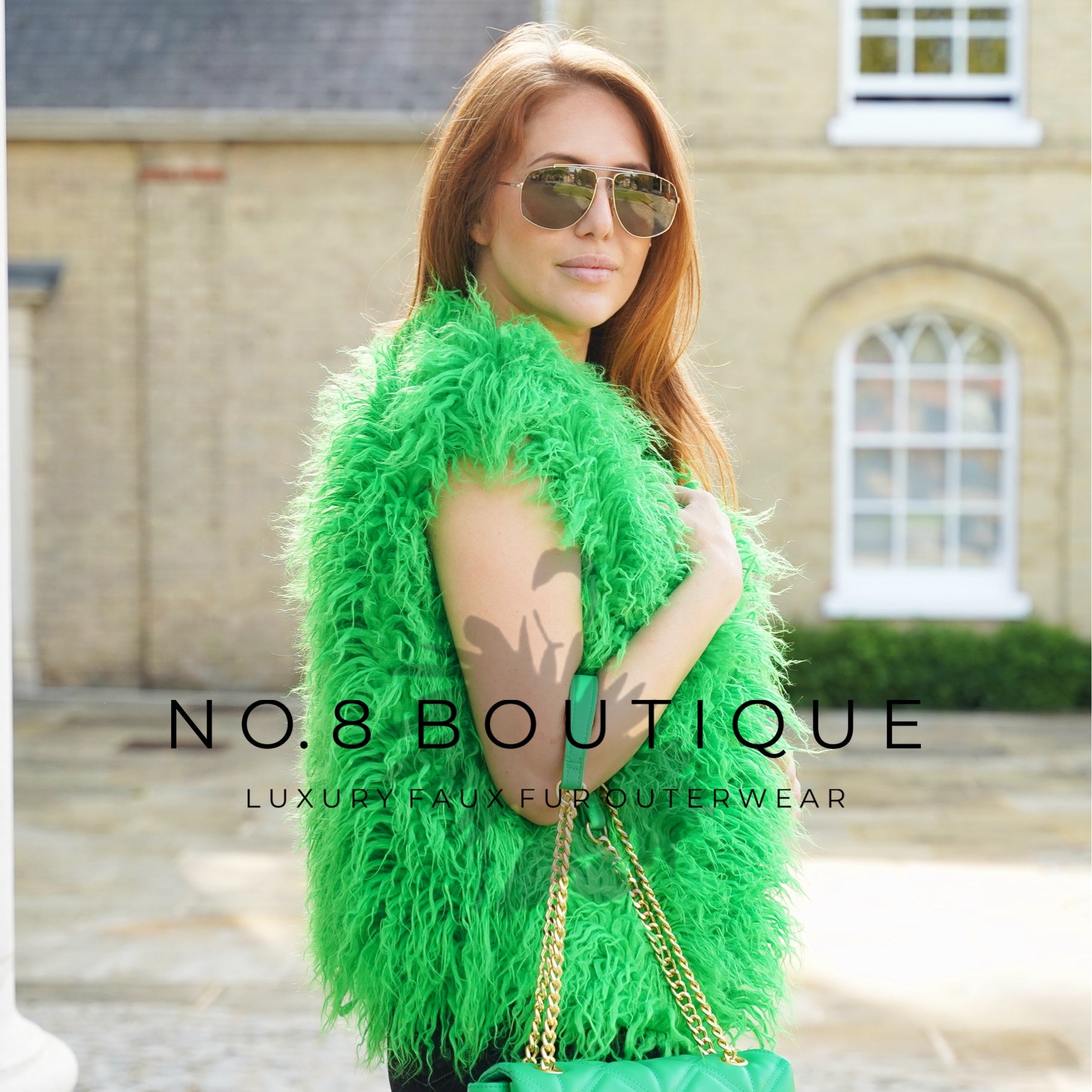 Chic Mongolian shaggy faux fur gilet