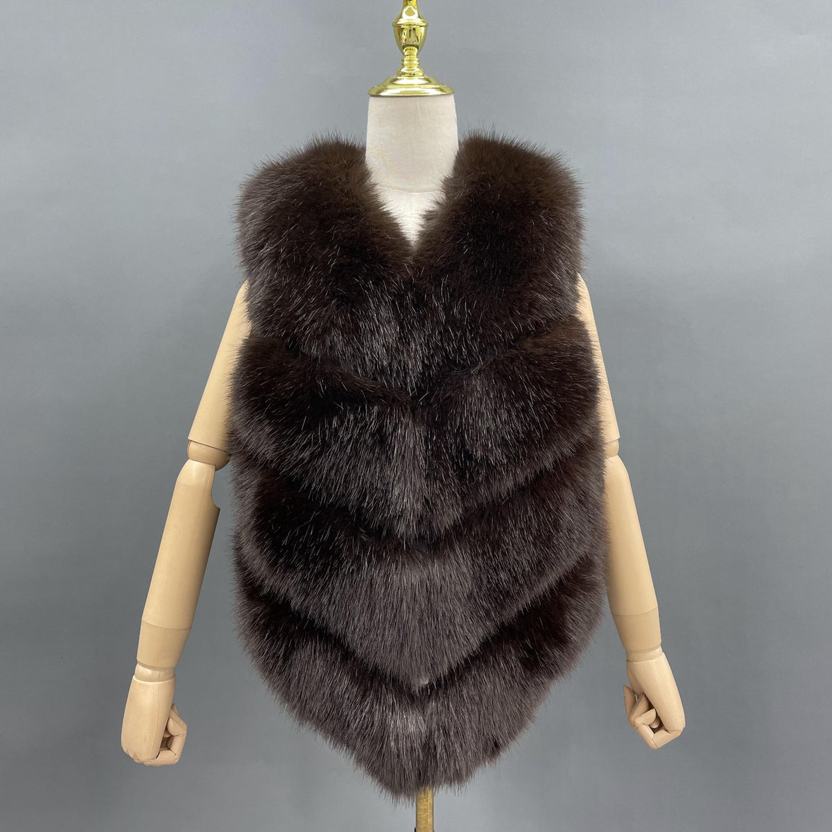 Premium 4 Row Faux Fur Gilet
