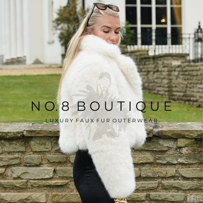 Designer New York faux fur jacket for upscale winter wear