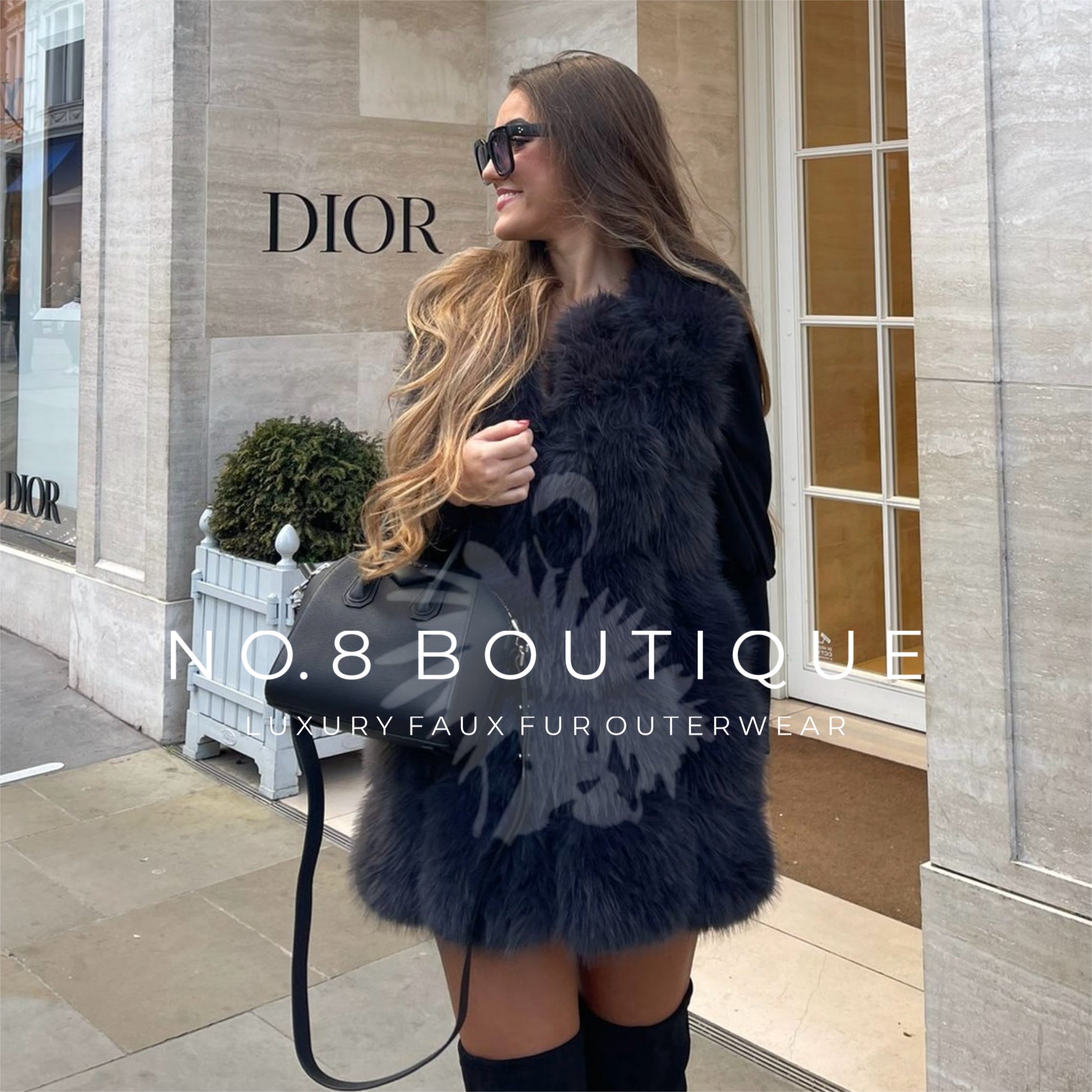 Row Panelled Faux Fur Gilet Boutique London - Main Image