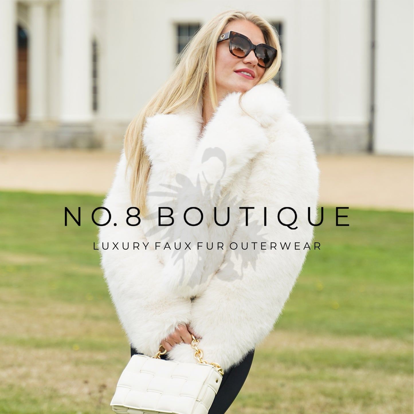 Elegant faux fur jacket with a New York fashion flair