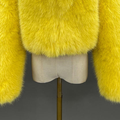 Fashion-forward Rome faux fur jacket with a modern twist