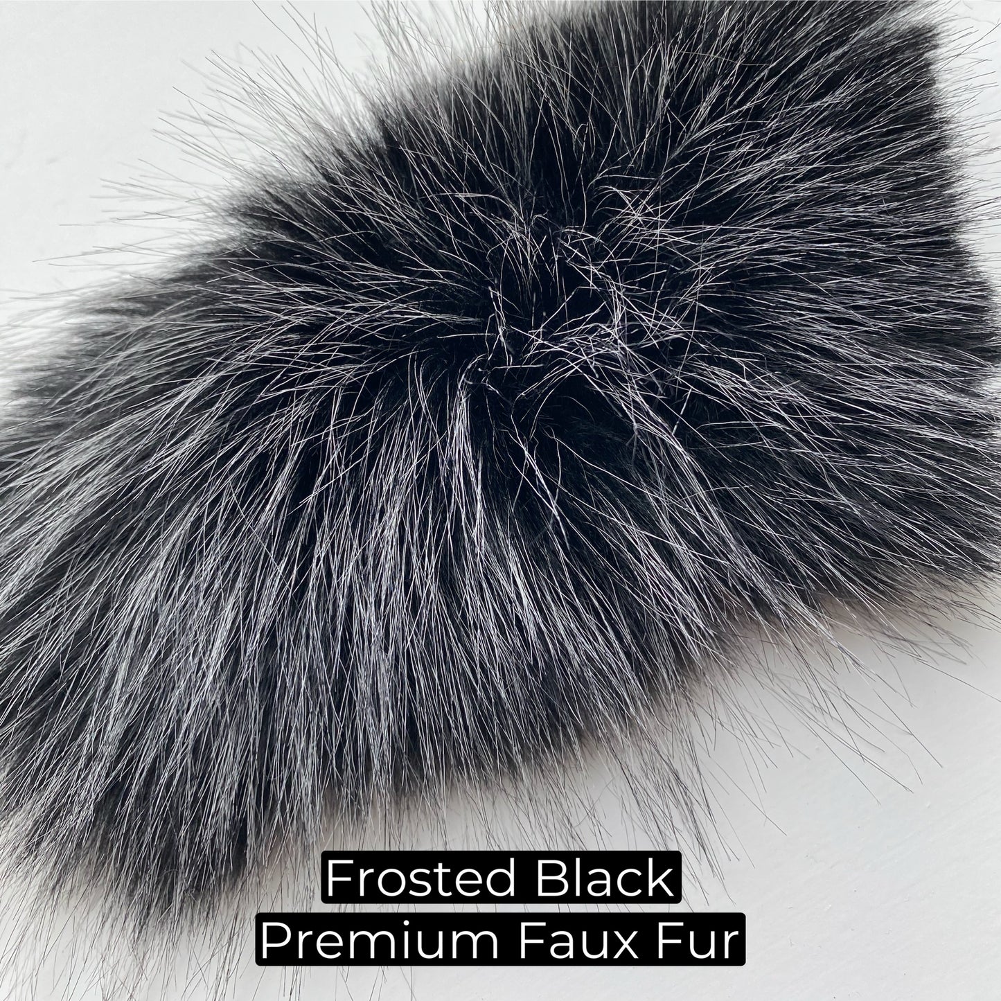 frosted black premium faux fur