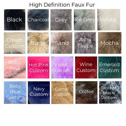 Hooded 7 row panelled faux fur gilet