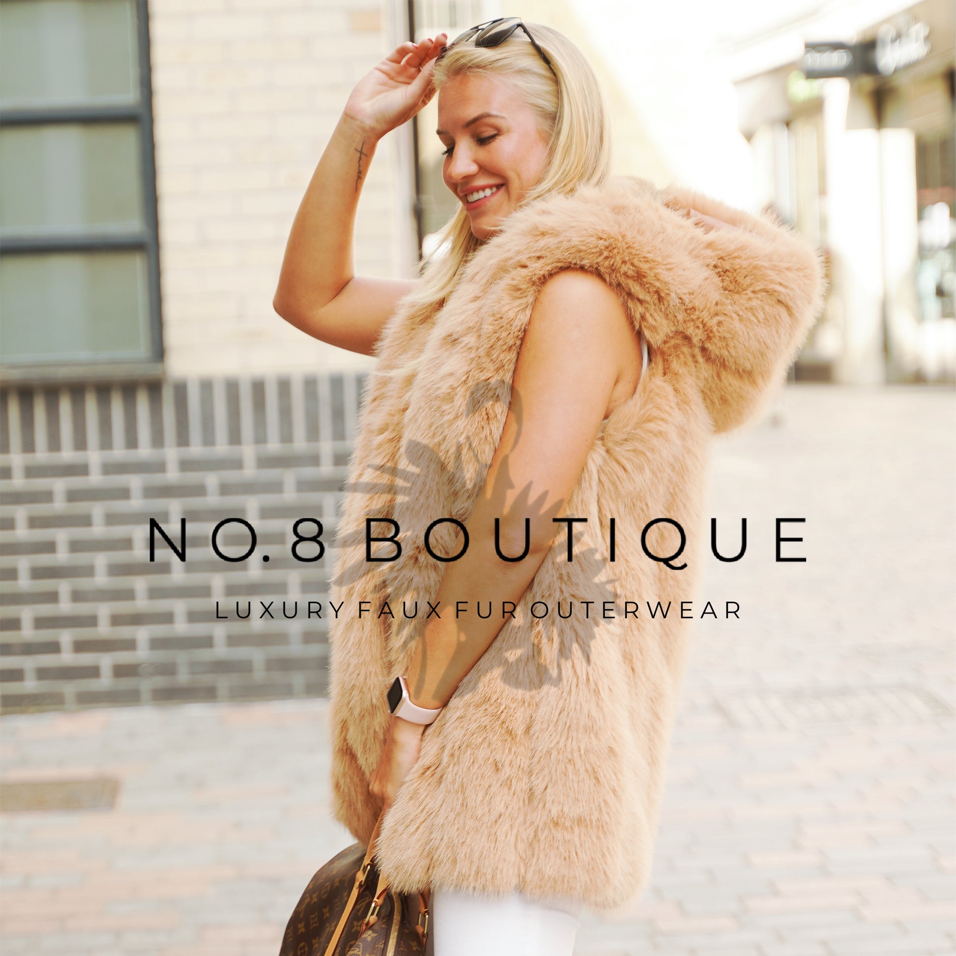 Night out Vienna hooded faux fur gilet