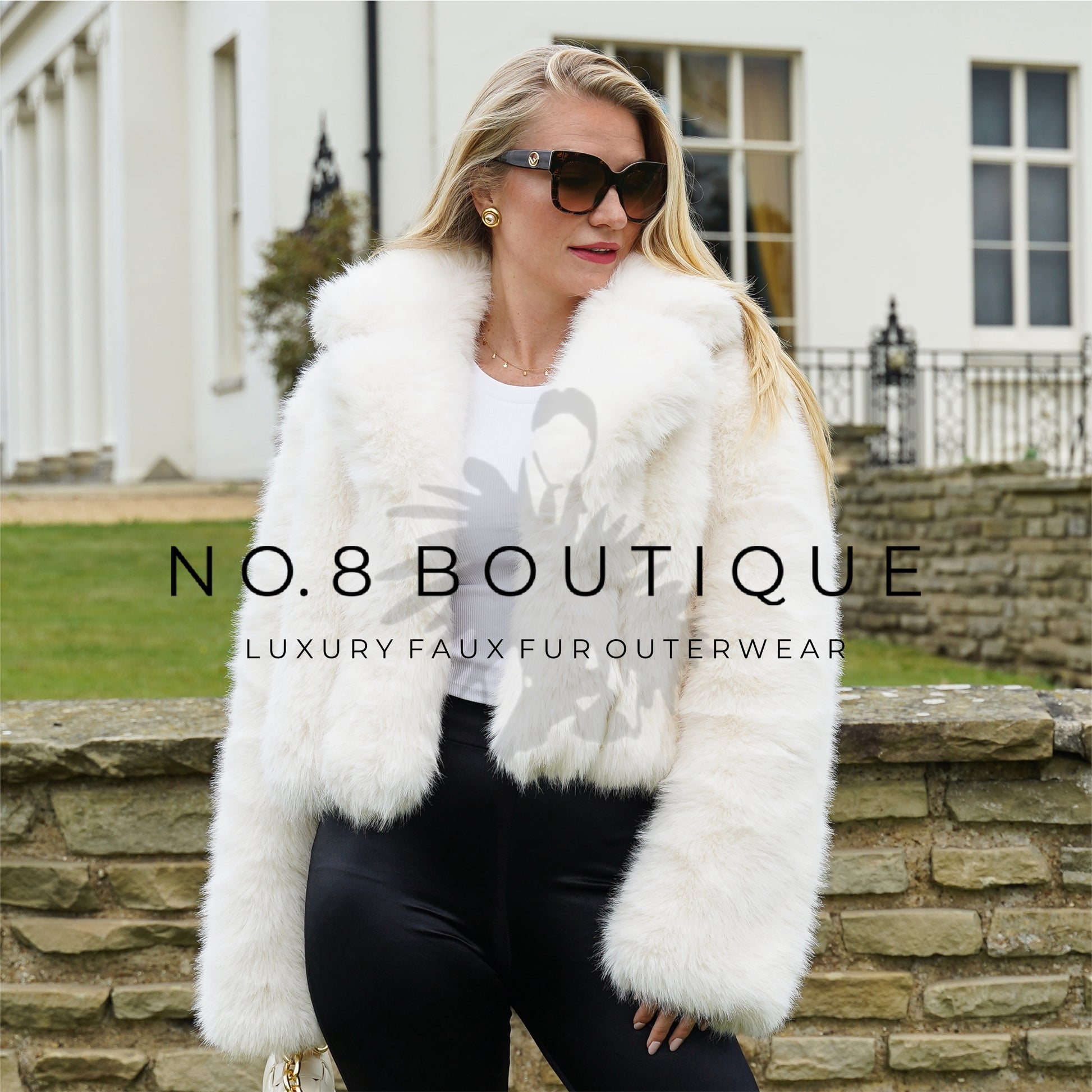 Sophisticated faux fur jacket with New York chic style