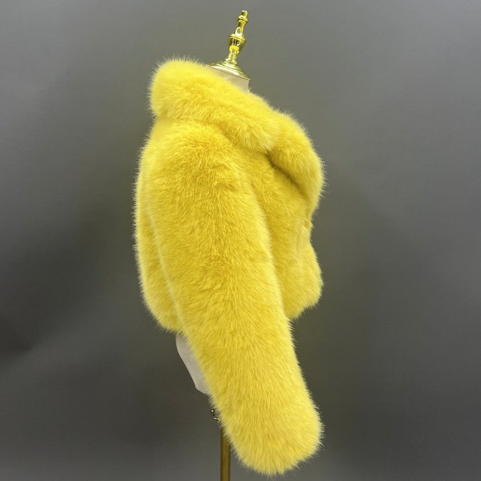 Sophisticated Rome faux fur jacket for elegant winter fashion