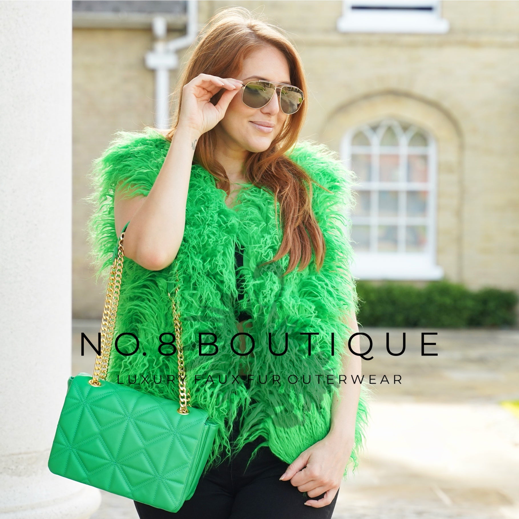 Sophisticated shaggy Mongolian faux fur gilet for elegant layering