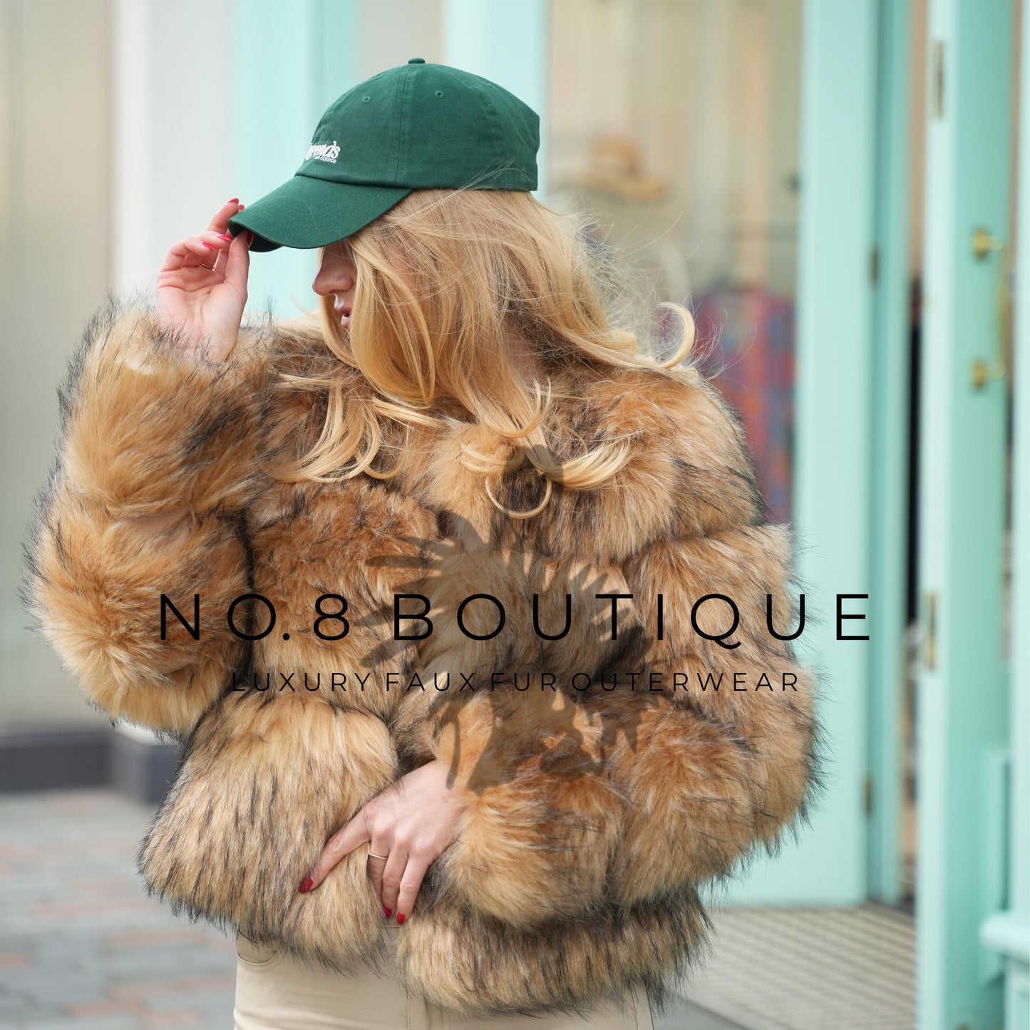 Street chic raccoon faux fur jacket