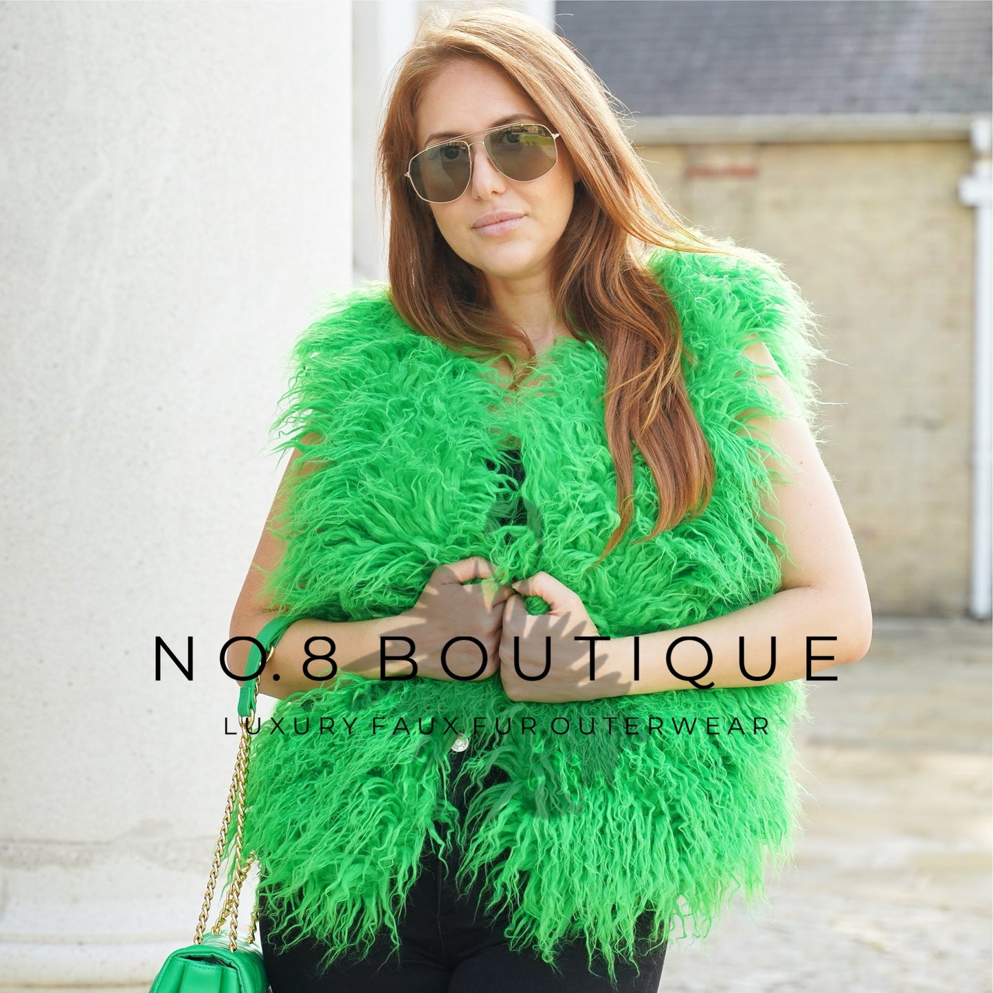 Trendy shaggy Mongolian faux fur gilet for a statement look