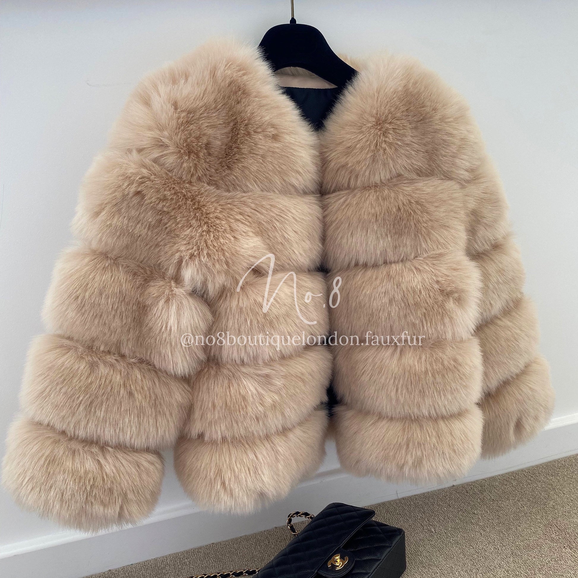 Hot Pink Faux Fur Classic 5 Row Jacket 