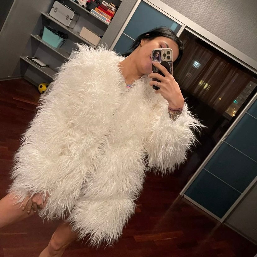 Festival faux fur clearance coat