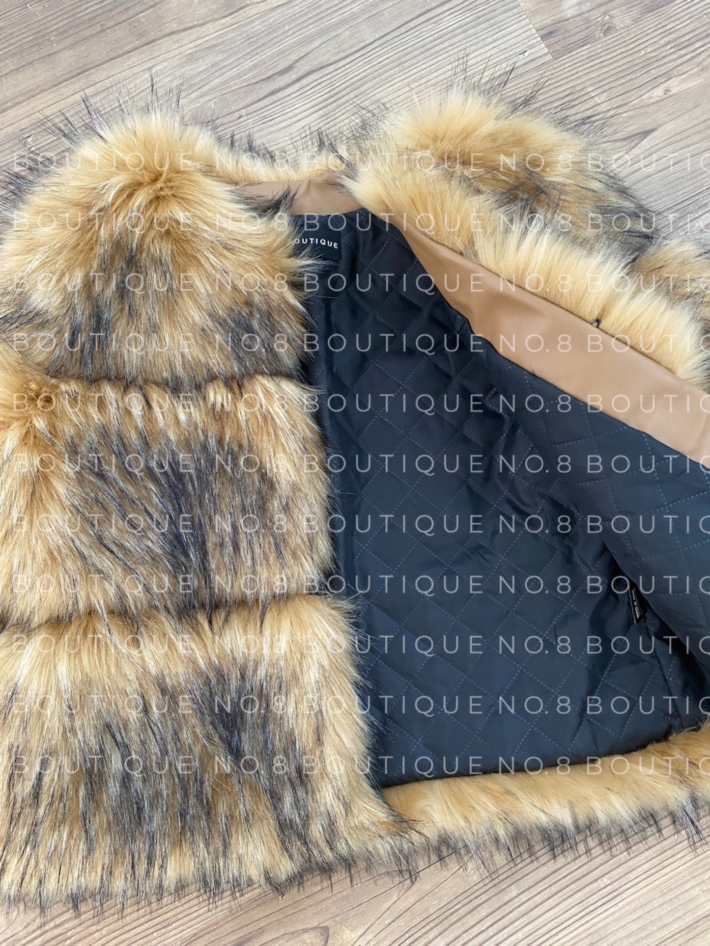 Winter elegance raccoon faux fur jacket